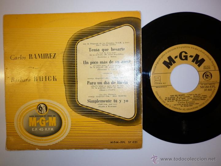 Discos de vinilo: CARLOS RAMIREZ - BARBARA RUICK- EP - Foto 1
