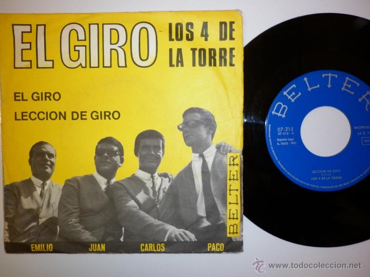 Discos de vinilo: LOS 4 DE LA TORRE 1965 EL GIRO - Foto 1