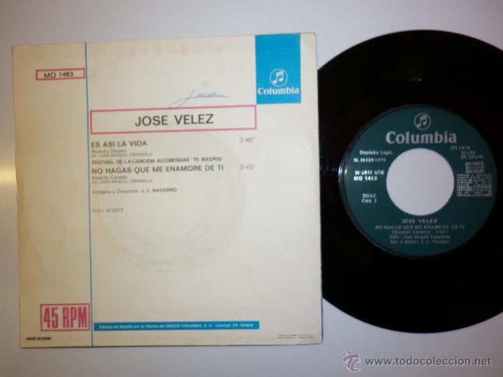 Discos de vinilo: JOSE VELEZ 1974 - Foto 2