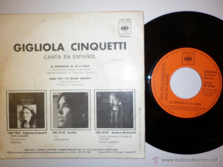 Discos de vinilo: GIGLIOLA CINQUETTI 1972 CANTA EN ESPA&Ntilde;OL - Foto 2
