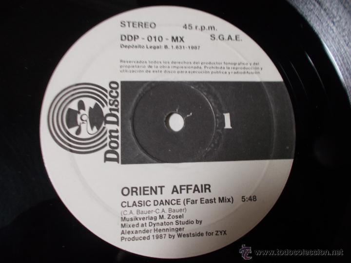 Discos de vinilo: ORIENT AFFAIR. CLASIC DANCE MAXI 12. - Foto 4