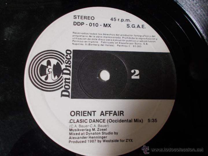 Discos de vinilo: ORIENT AFFAIR. CLASIC DANCE MAXI 12. - Foto 5