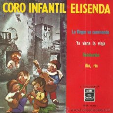 Discos de vinilo: CORO INFANTIL ELISENDA EP SELLO EMI-REGAL AÑO 1965 EDITADO EN ESPAÑA VILLANCICOS . Lote 53429394