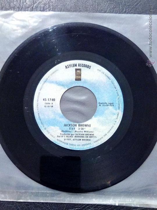 Discos de vinilo: SINGLE JACKSON BROWNE - STAY - ROSIE - HISPAVOX 1978. - Foto 3