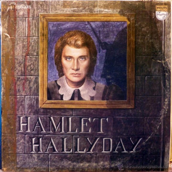 Discos de vinil: Johnny Hallyday. Hamlet. Philips, France 1975 (2 LP +doble carpeta+ book) original francés 6641 470