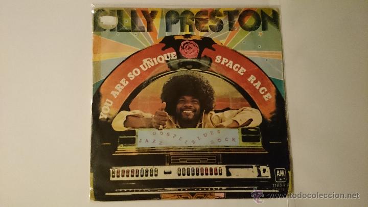 Discos de vinilo: BILLY PRESTON - YOU ARE SO UNIQUE / SPACE RACE (1973) - Foto 1