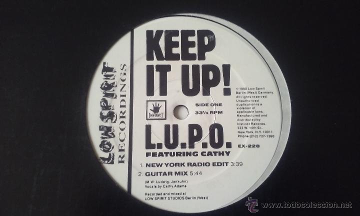 Discos de vinilo: L.U.P.O. Featuring Cathy - Keep It Up! - 1990 - Foto 1