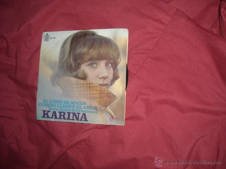 Discos de vinilo: KARIN A SINGLE EL LIBRO DE MAGIA   HISPAVOX SPA 1967 - Foto 1