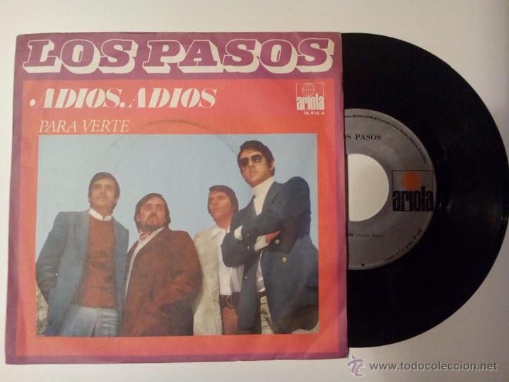 Discos de vinilo: LOS PASOS * ADIOS ADIOS * PARA VERTE * SINGLE 1971 - Foto 1