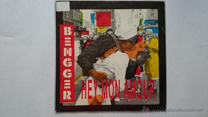 Discos de vinilo: BENGGER - HEY MON AMOUR (PROMO 1987) - Foto 1