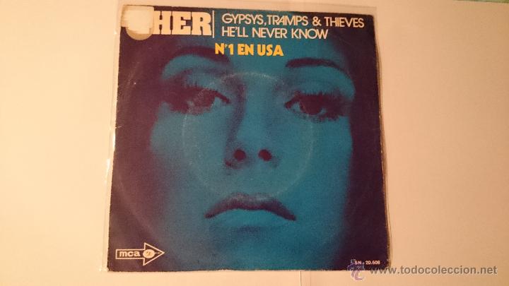Discos de vinilo: CHER - GYPSYS, TRAMPS & THIEVES / HELL NEVER KNOW (1971) - Foto 1