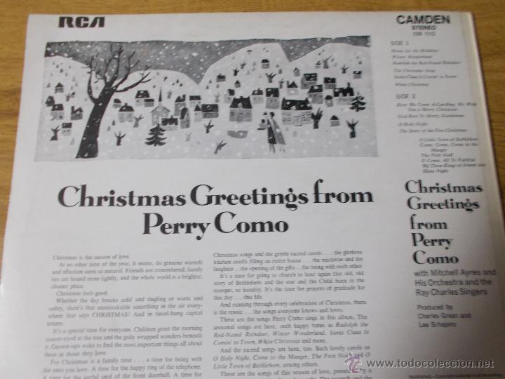 Discos de vinilo: CHRISTMAS GREETING FROM PERRY COMO - Foto 2