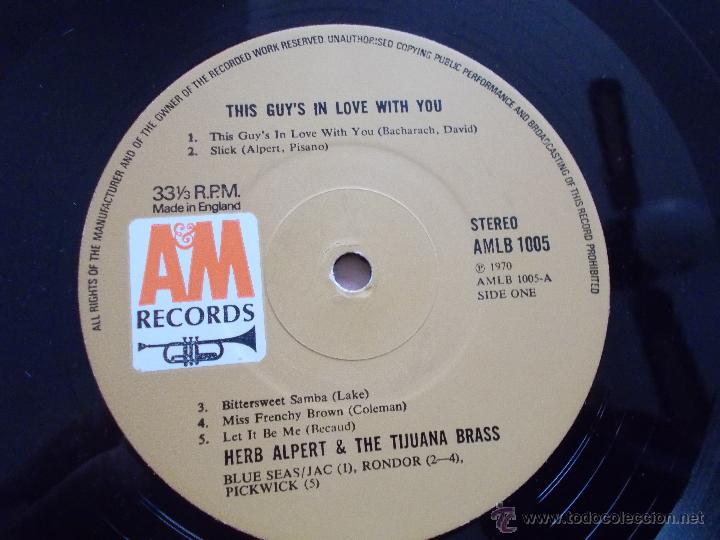 Discos de vinilo: HERB ALPERT. & THE TIJUANA BRASS - Foto 3