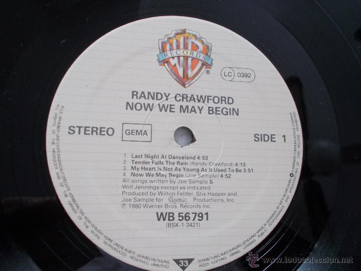 Discos de vinilo: RANDY CRAWFORD. NOW WE MAY BEGIN - Foto 3