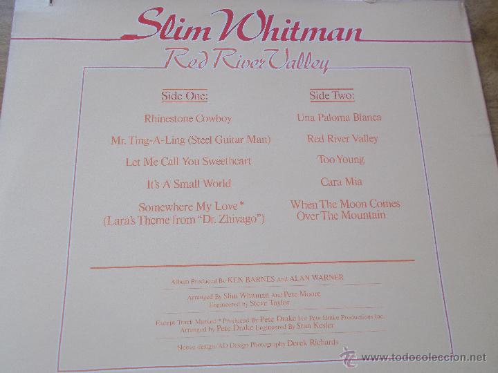 Discos de vinilo: SLIM WHITMAN.RED RIVER VALLEY - Foto 3