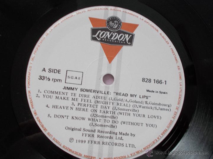 Discos de vinilo: JIMMY SOMERVILLE. READ MY LIPS - Foto 2