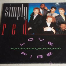 Discos de vinilo: SIMPLY RED ( LOVE FIRE 2 VERSIONES - BROKEN MAN ) 1987 - GERMANY MAXI45 WEA RECORDS