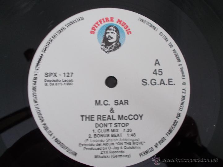 Discos de vinilo: M.C.SAR & THE REAL  McCOY.   MAXI 12 - Foto 2