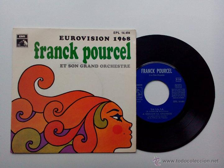 Discos de vinilo: franck pourcel * la la la * congratulations * la source * a chacun sa chanson * ep eurovision 1968 - Foto 1