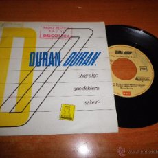 Discos de vinilo: DURAN DURAN IS THERE SOMETHING I SHOULD KNOW ? / FAITH IN THIS COLOUR SINGLE VINILO ESPAÑA 1983. Lote 53364946
