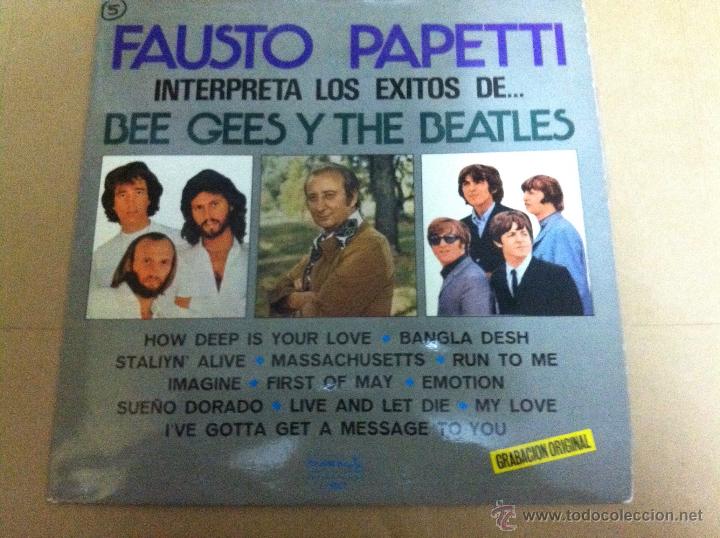 Discos de vinilo: fausto papetti - bee gees y the beatles - Foto 1