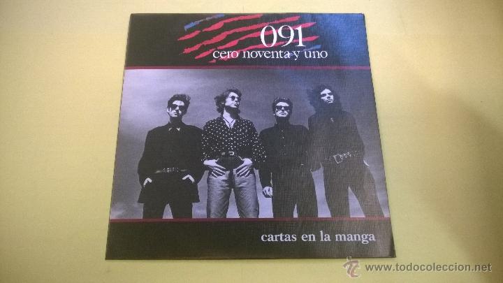 Disques de vinyle: Cero noventa y uno.Cartas en la manga.SINGLE.ESPA&Ntilde;A 1989.ZAFIRO.