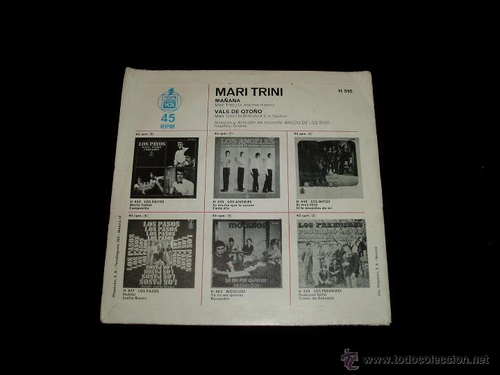 Discos de vinilo: Single de Mari Trini - Ma&ntilde;ana - - Foto 2