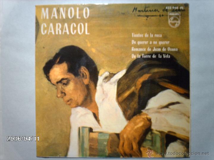 Discos de vinilo: manolo caracol  -  tientos de la rosa  +  3 - Foto 1