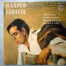 Discos de vinilo: MANOLO CARACOL - TIENTOS DE LA ROSA + 3