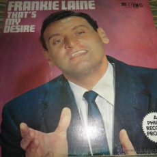Discos de vinilo: FRANKIE LAINE - THAT´S MY DESIRE LP - EDICION INGLESA - WING RECORDS 1963 - MONOAURAL -. Lote 53656977