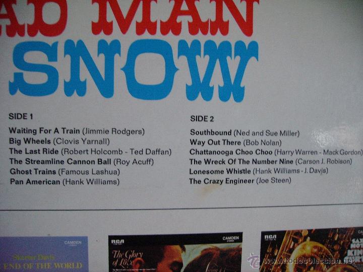 Discos de vinilo: HANK SNOW ---- RAILROAD MAN - Foto 2