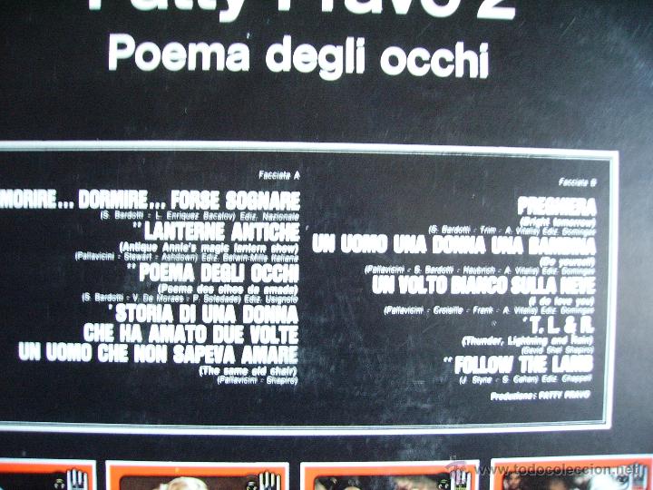 Discos de vinilo: PATTY PRAVO ---- 2- POEMA DEGLO OCCHI - Foto 2