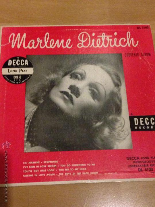 Discos de vinilo: Disco de Marlene Dietrich.decca 1949. 10 pulgadas - Foto 1