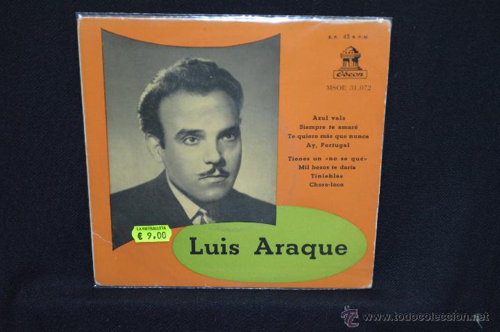 Discos de vinilo: LUIS ARAQUE - AZUL VALS - EP - Foto 1