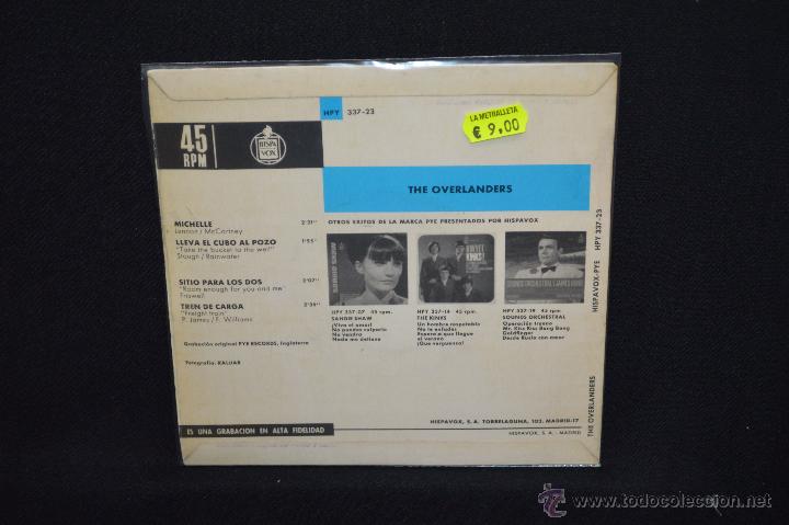 Discos de vinilo: THE OVERLANDERS - MICHELLE +3 - EP - Foto 2