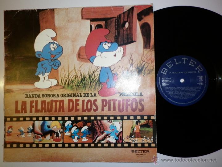 Discos de vinilo: LA FLAUTA DE LOS PITUFOS- BSO DE LA PELICULA - Foto 1