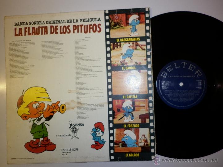 Discos de vinilo: LA FLAUTA DE LOS PITUFOS- BSO DE LA PELICULA - Foto 2