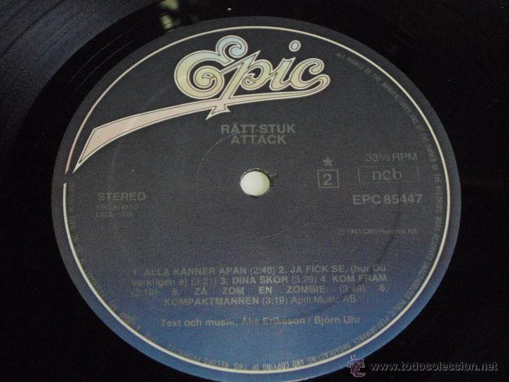Discos de vinilo: Attack &lrm;&ndash; R&auml;tt Stuk Sweden,1981 EPIC - Foto 5