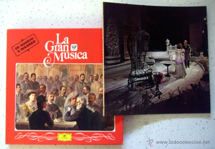 Discos de vinilo: CAJA X 4 LP,S VINILO CON LIBRETO , LA GRAN MUSICA . DE ROSSINI A WAGNER .1980