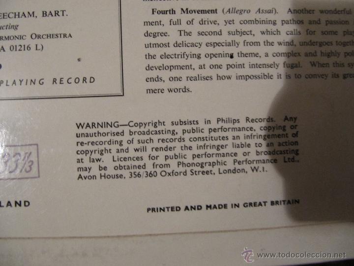 Discos de vinilo: Philips ABL 3094 Mozart Symphony 39 & 40 Sir Thomas Beecham - Foto 8