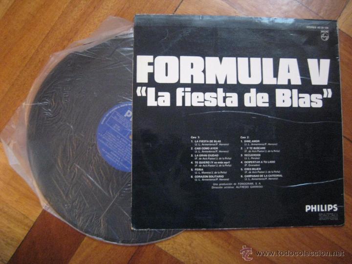 Discos de vinilo: DISCO DE VINILO LP FORMULA V - EN LA FIESTA DE BLAS - Foto 3