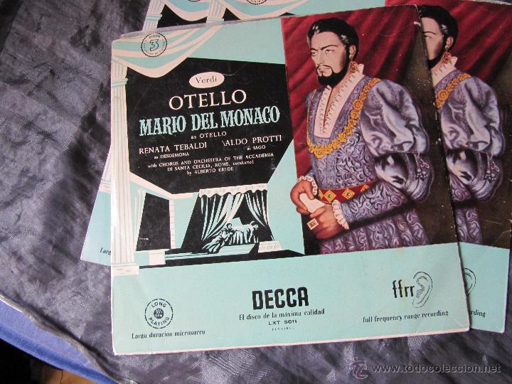Discos de vinilo: OTELLO MARIO DEL MONACO 3 LPS - Foto 4
