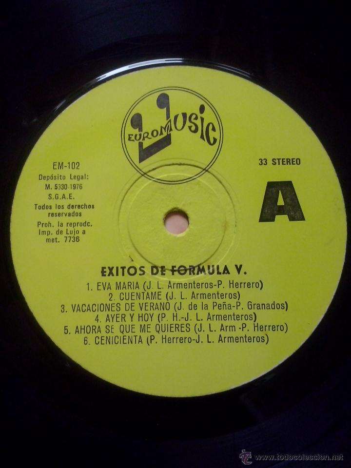 Discos de vinilo: covers band- exitos de formula V- lp euromusic 1976 - Foto 3