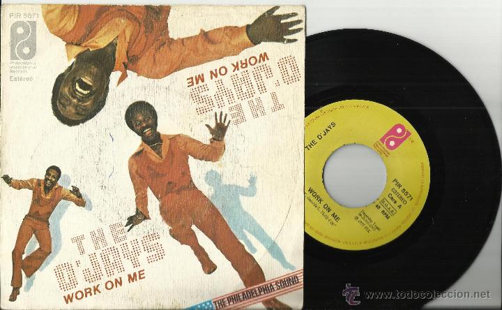 Discos de vinilo: ojays single work on me.espa&ntilde;a 1977 /2 - Foto 1