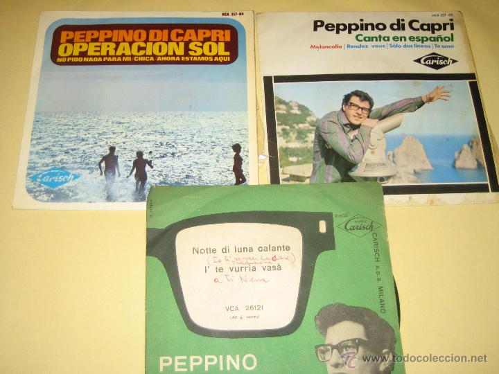 Discos de vinilo: PEPPINO DI CAPRI - LOTE DE 3 SINGLES - Foto 1