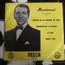 Discos de vinilo: MANTOVANI Y SU ORQUESTA - CUENTOS DE LOS BOSQUES DE VIENA - SINGLE - VINILO - 4 TRACKS - DECCA