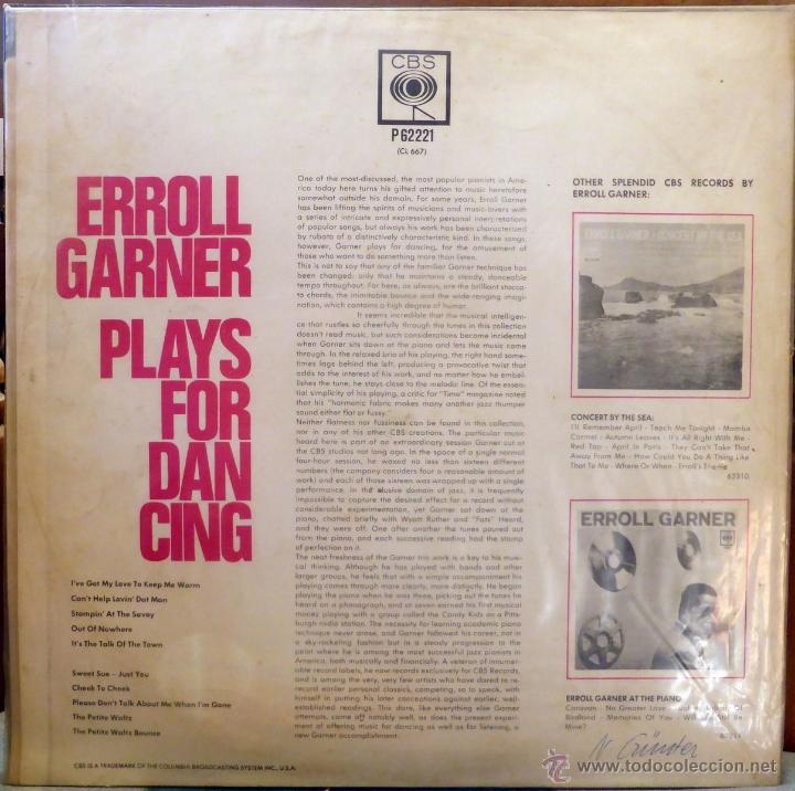 Discos de vinilo: Erroll Garner. Plays for dancing. CBS, Holland 1955 LP - Foto 2
