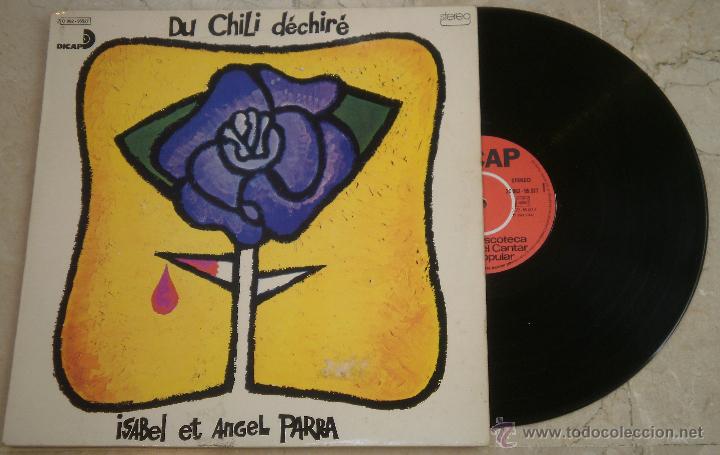 Vinyl records: LP DU CHILE DECHIRE - ISABEL ET ANGEL PARRA - LP DICAP - 1974