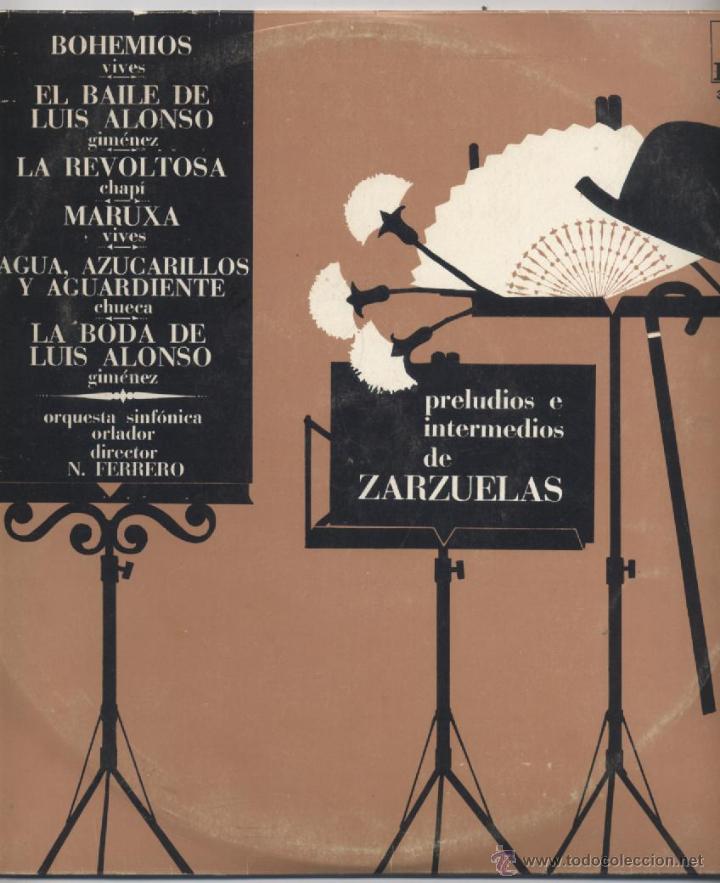 Discos de vinilo: PRELUDIOS E INTERMEDIOS DE ZARZUELAS - Foto 1