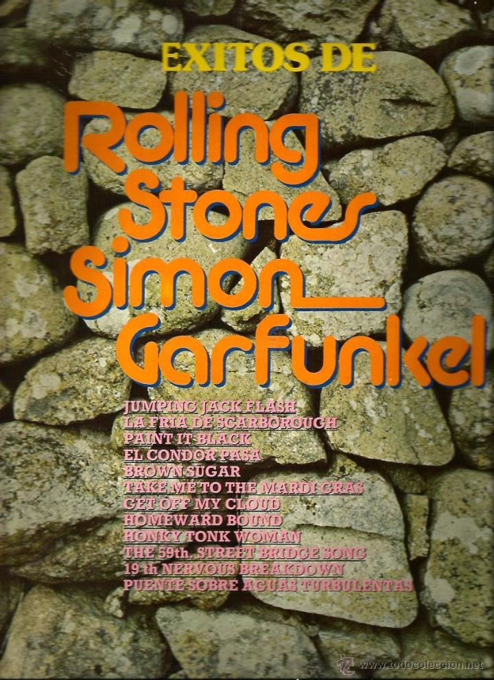 Discos de vinilo: LP EXITOS DE THE ROLLING STONES & SIMON AND GARFUNKEL (DISCO DE VERSIONES) - Foto 1